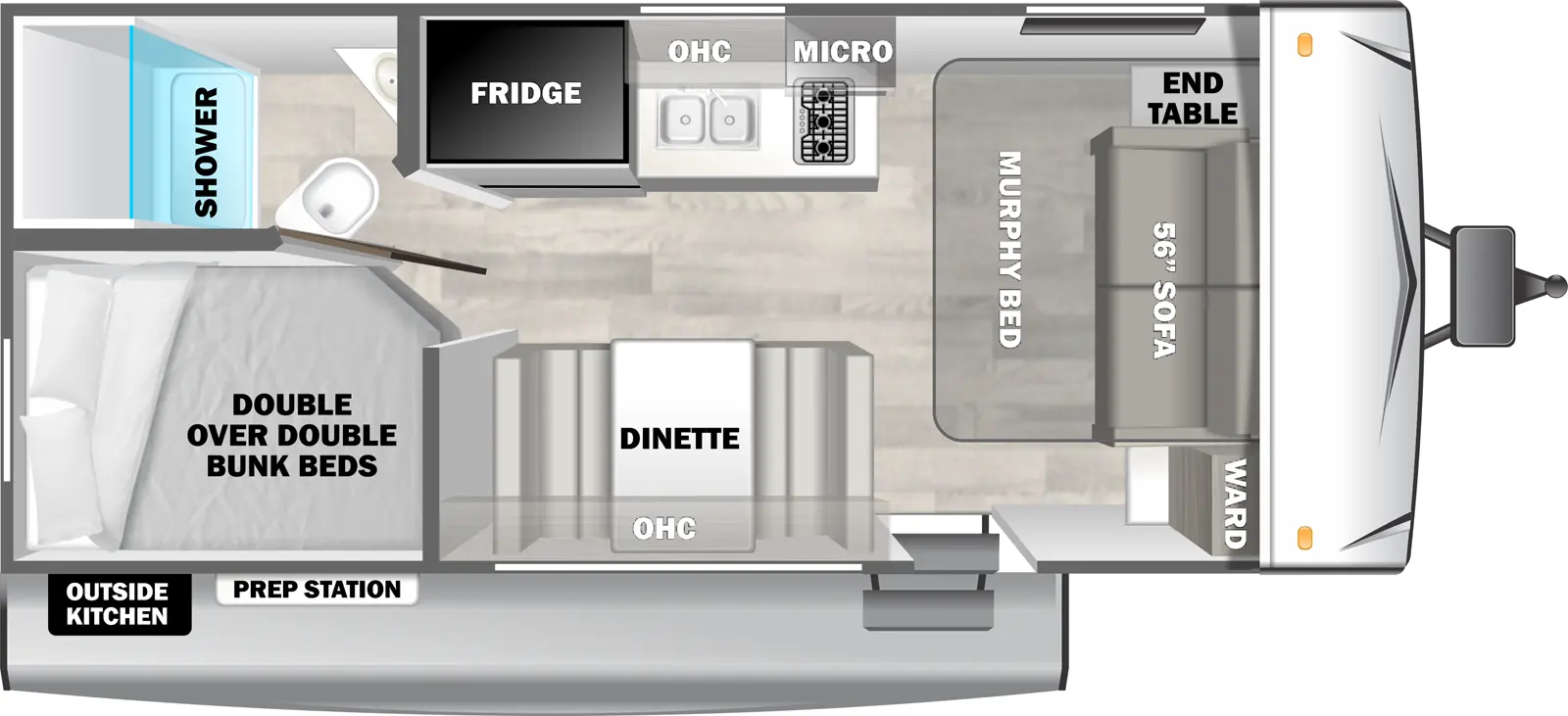 Evo West 179DB Floorplan